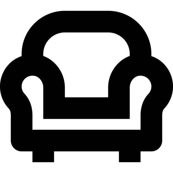 Couch Lounge Platz Symbol Outline Stil — Stockvektor