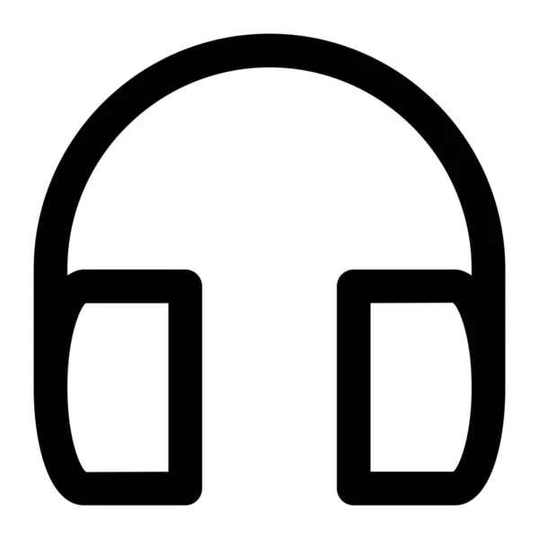 Głośnomówiący Słuchawki Słuchawkowe Ikona Stylu Outline — Wektor stockowy