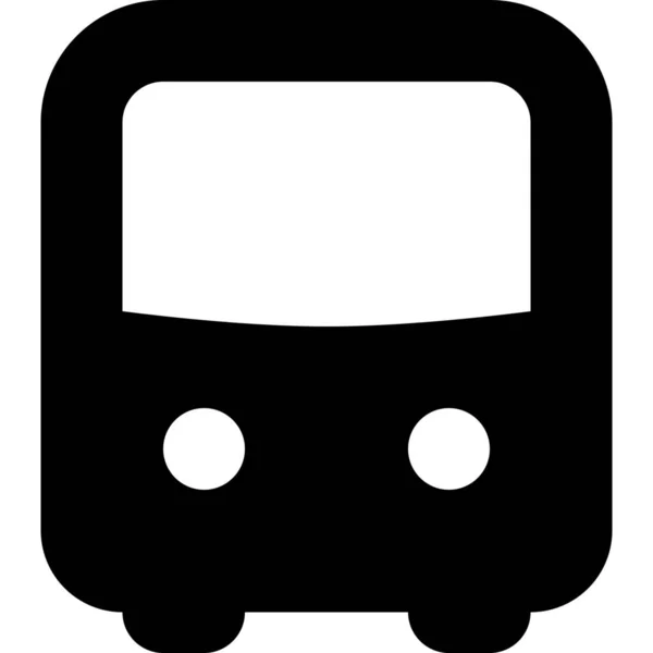 Bus People Schholbus Icon Estilo Sólido — Vector de stock