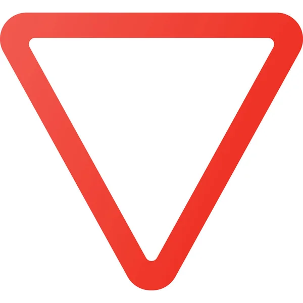 Atention Give Road Icon Filled Outline Style — 图库矢量图片