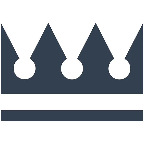 Crown Headwear King Icon Solid Style — Stock Vector