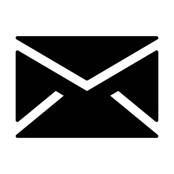 Mail Umschlag Brief Symbol Solidem Stil — Stockvektor