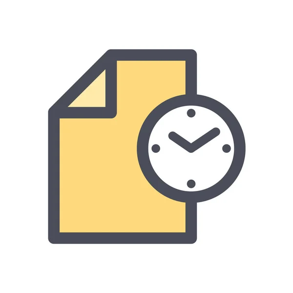 Calendrier Horloge Date Icône — Image vectorielle