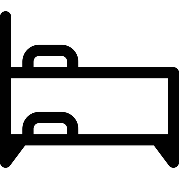 Значок Двухъярусной Гостиницы Стиле Outline — стоковый вектор