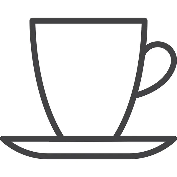 Икона Кофе Эспрессо Стиле Абрис — стоковый вектор