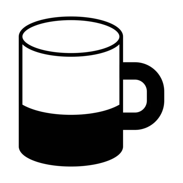 Coffee Cup Mugdrink Icon Solid Style — Stock Vector