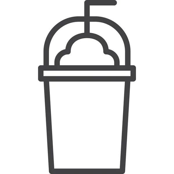 Frikadellen Symbol Für Milchshakes — Stockvektor