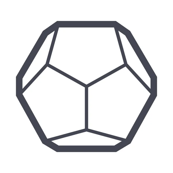 Ikone Der Abstrakten Kristallbildung Outline Stil — Stockvektor