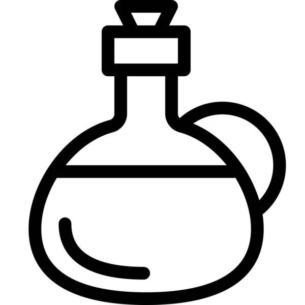 Aceite Masaje Relajar Icono Estilo Esquema — Vector de stock