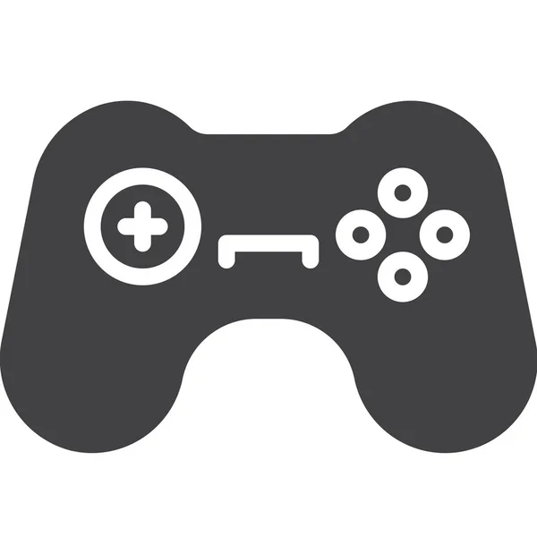 Controlador Ícone Gamepad Jogo Estilo Sólido —  Vetores de Stock