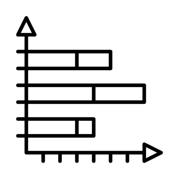 Analytics Geschäftsdiagramm Ikone Umriss Stil — Stockvektor