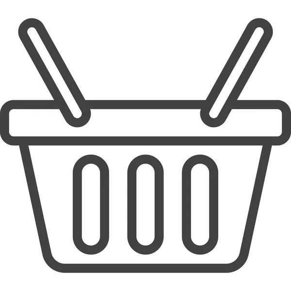 Košík Prázdný Tržní Ikona Kategorii Nákupní Commerce — Stockový vektor