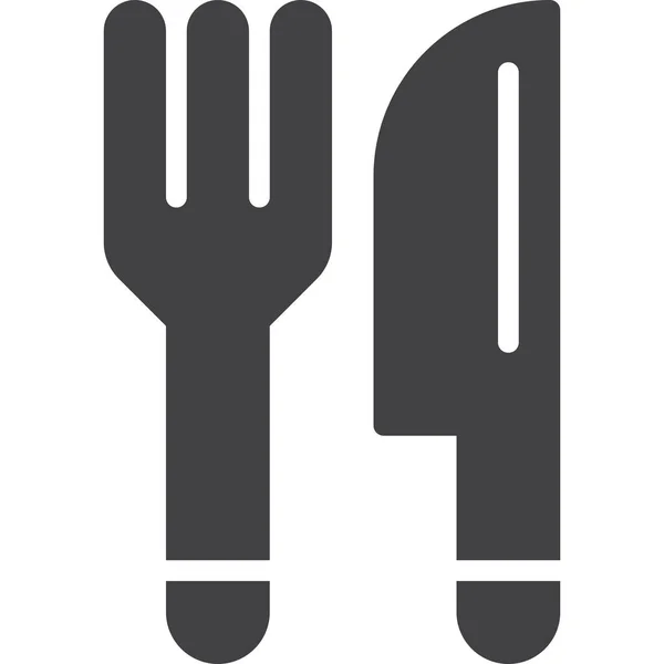 家庭及家居类别餐具食品叉图标 — 图库矢量图片