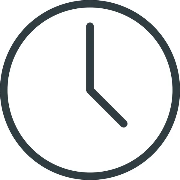 Піктограма Часу Інтерфейсу Годинника Стилі Контурів — стоковий вектор