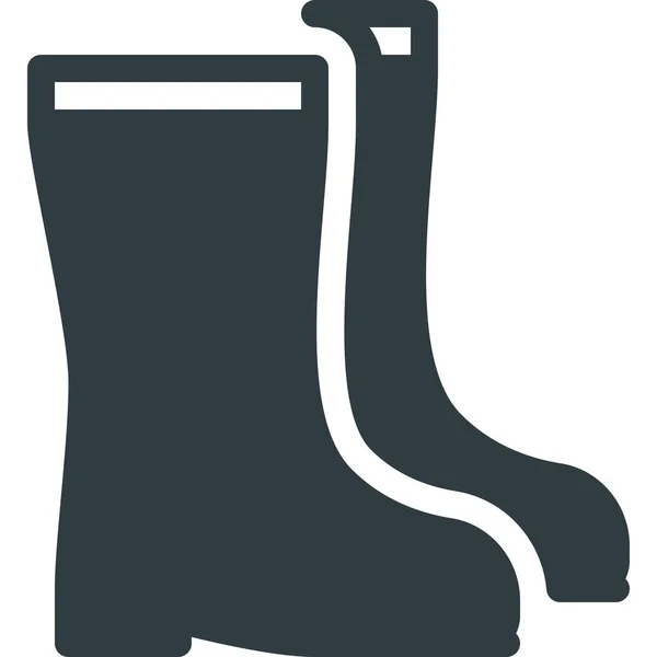 Equipment Gardening Gumboot Icon Solid Style — Stock Vector