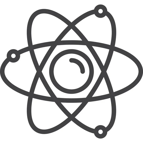 Eğitimde Atom Molekülü Nükleer Ikonu Okul Öğrenme Kategorisinde — Stok Vektör