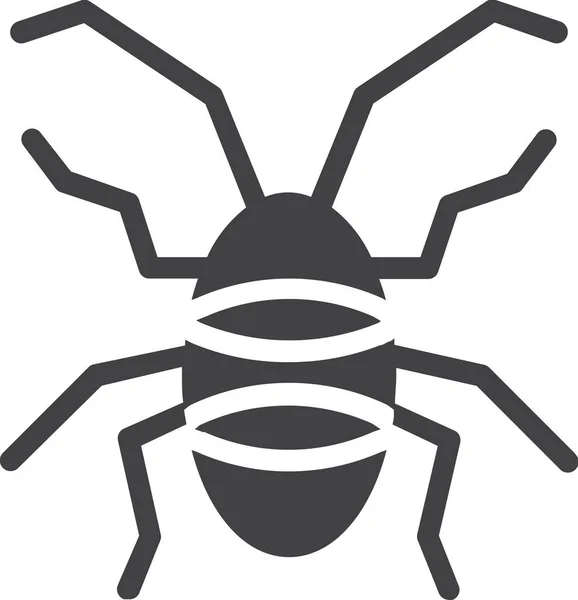 Cafard Insecte Icône Cafard Dans Style Solide — Image vectorielle