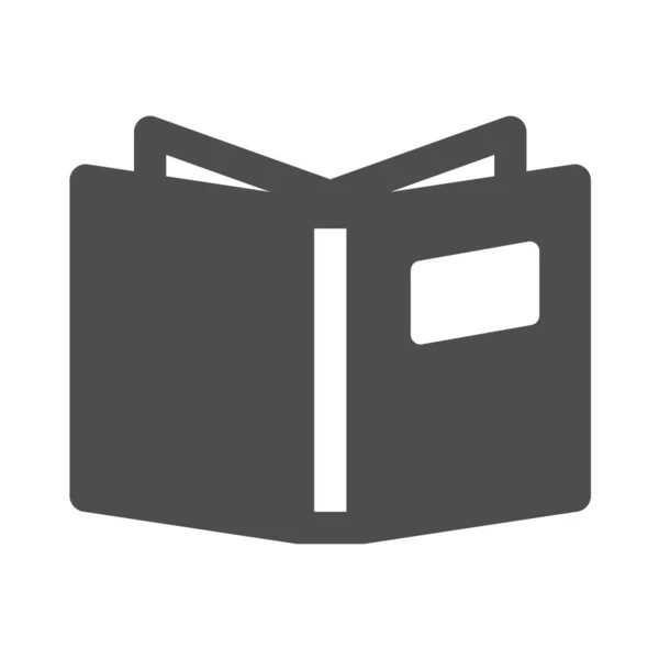 Bibliothèque Éducation Livre Icône Dans Style Solide — Image vectorielle
