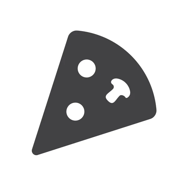 Snabbmat Pizza Ikon Fast Stil — Stock vektor