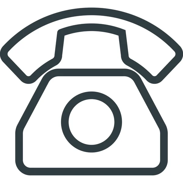 Viejo Icono Retro Del Teléfono Estilo Esquema — Vector de stock