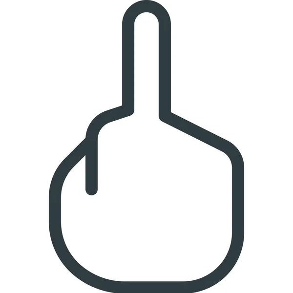 Finger Fuck Gesture Icon Outline Style — Image vectorielle
