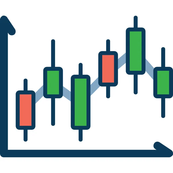 Analytics Icono Finanzas Monetarias Estilo Esquema Rellenado — Vector de stock