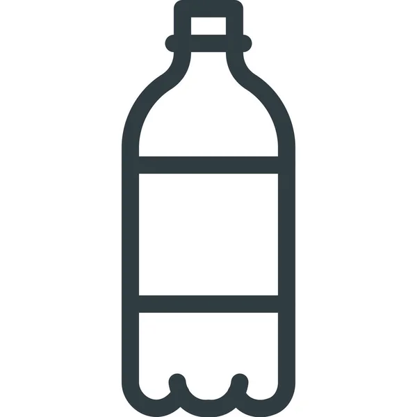 Ikona Napojów Butelkowych Stylu Zarys — Wektor stockowy