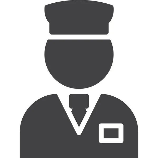 Uniform Pictogram Voor Conciërge Bestuurder — Stockvector