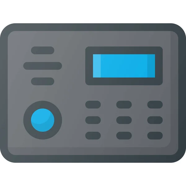 Alarm Home Smart Icon Filled Outline Style — Stok Vektör