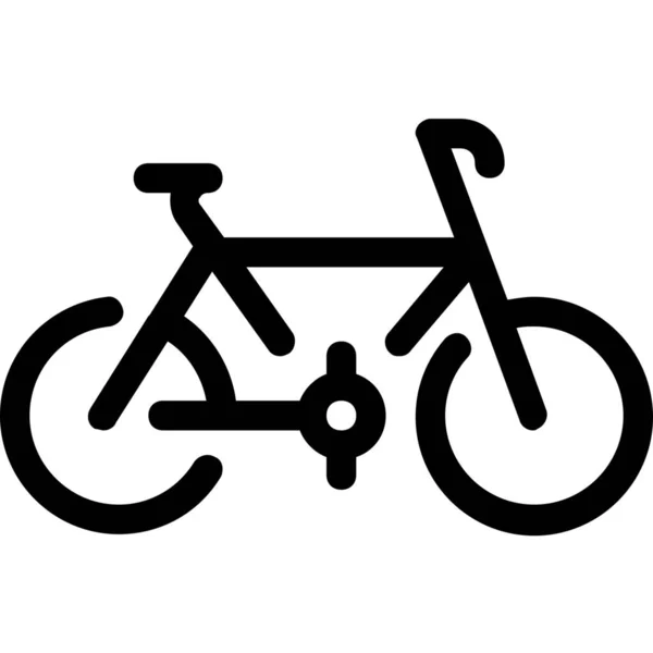 Fiets Fiets Fiets Rijden Pictogram Contouren Stijl — Stockvector