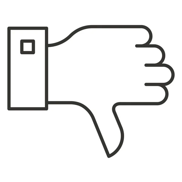 Facebook Hand Haters Icon Outline Style — Stock Vector