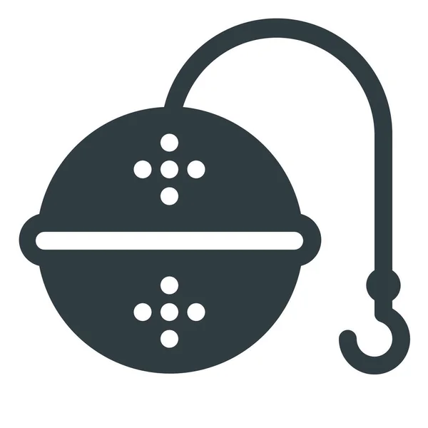 Filter Kitchen Sieve Icon Solid Style — Stok Vektör