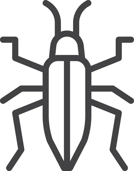Bedbug Bug Chinch Icon Outline Style — Stock Vector