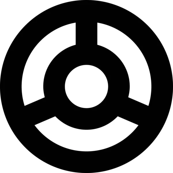 Analitik Diagramm Donut Symbol Outline Stil — Stockvektor