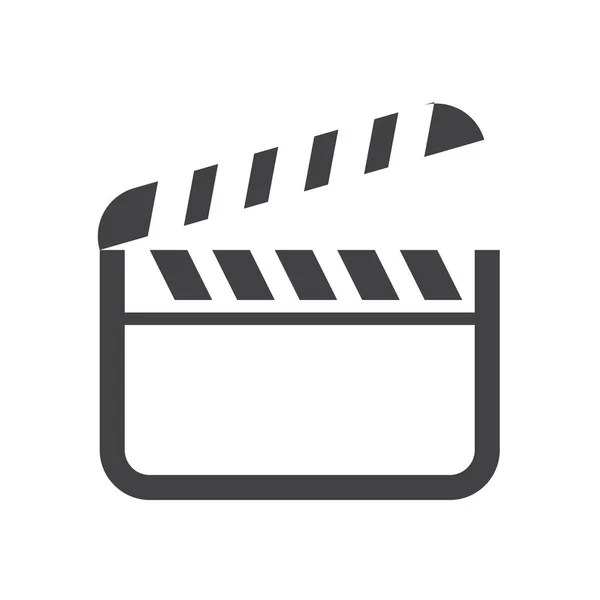 Tablero Cine Clap Icono Estilo Esquema — Vector de stock