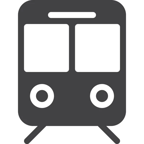 Metro Treni Taşıma Simgesi Katı Biçiminde — Stok Vektör