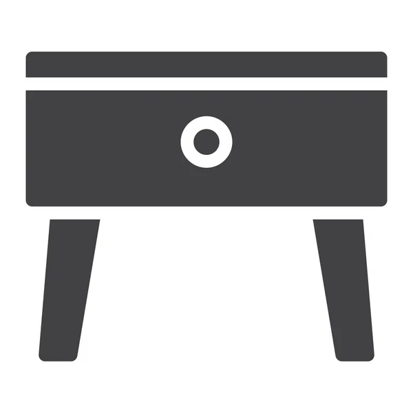 テーブルベッドサイドナイトスタンドのアイコン — ストックベクタ