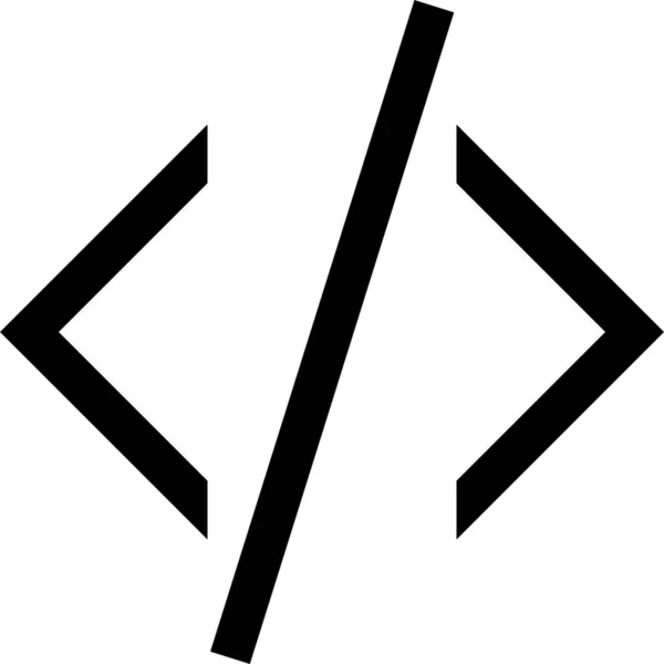 Desarrollo Código Icono Codificación Estilo Esquema — Archivo Imágenes Vectoriales