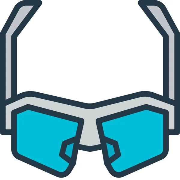 Bike Cycling Glasses Icon — Stock Vector