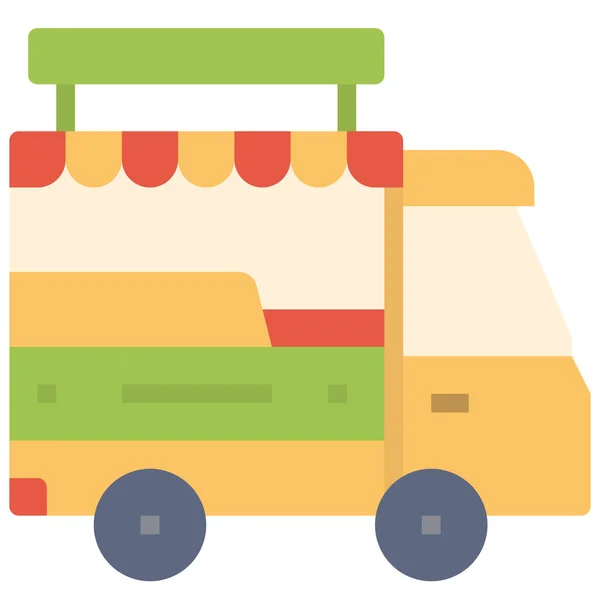 Fast Food Transport Icon Flat Style — Stock Vector