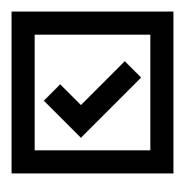 Aceptar Icono Casilla Verificación Estilo Sólido — Archivo Imágenes Vectoriales
