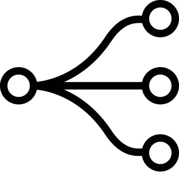 Icono Flujo Estructura Jerárquica Estilo Esquema — Archivo Imágenes Vectoriales