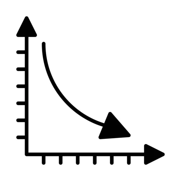 Icône Finance Graphique Analytique Dans Style Solide — Image vectorielle