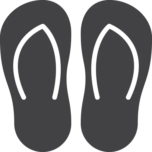 Parmak Arası Terlik Ayakkabı Simgesi — Stok Vektör