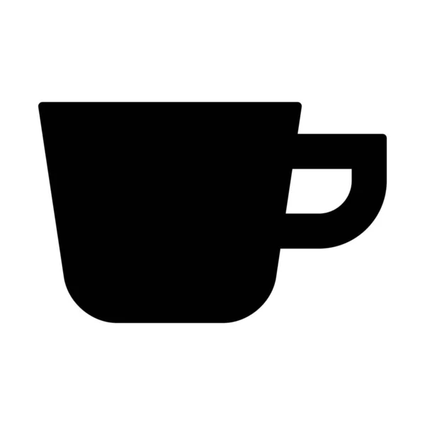 Taza Café Bebida Icono Estilo Sólido — Vector de stock