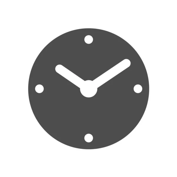 Calendrier Horloge Organisateur Icône Dans Style Solide — Image vectorielle