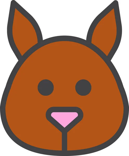 Dormouse Κεφάλι Σκίουρος Εικονίδιο Γεμισμένο Στυλ Περίγραμμα — Διανυσματικό Αρχείο