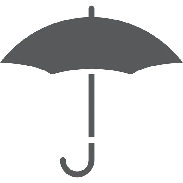 ソリッドスタイルで雨の傘アイコンを保護します — ストックベクタ