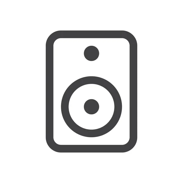 Icono Del Altavoz Sonido Audio Estilo Esquema — Vector de stock