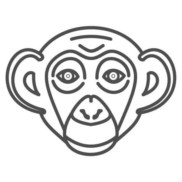 Zwierząt Zwierząt Szympans Ikona Stylu Zarys — Wektor stockowy